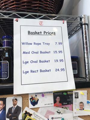 Basket Menu