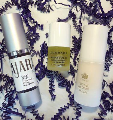 Anti-aging products, serums, eye creams