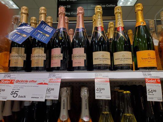 Champagne Sale@ Target! Top shelf bottle on the right with Orange Label is #1 :-)   12/21/2020