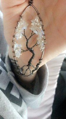 Wire wrapped tree of life necklace