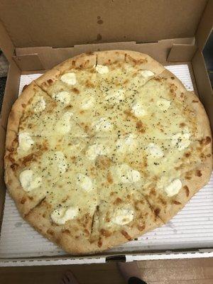 White pizza with ricotta