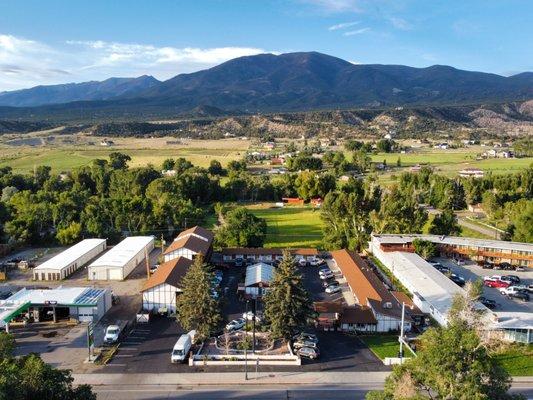 Aerial shot of property