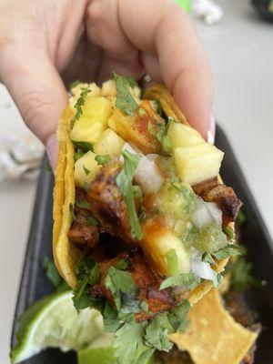 Pastor/Pineapple taco from Barrio Taco Shop!