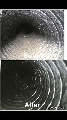 Flexible air duct brushing