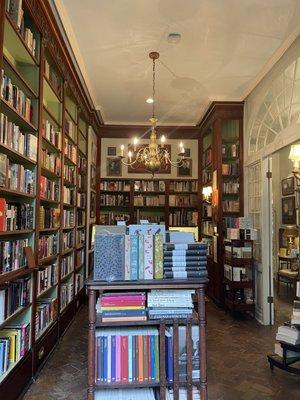 View of the main floor of the bookstore, just as you enter through the front door