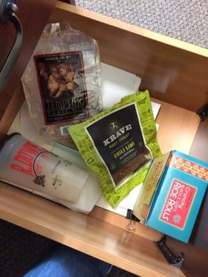 Look what made it into my office snack drawer...