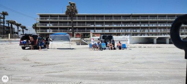 Parking is allowed on the beach for $20/day 04/23/2022