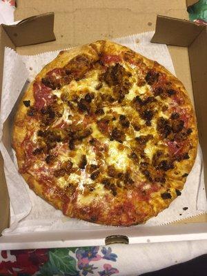 Small sausage pizza