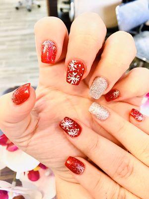 Xmas dipping gel with designs