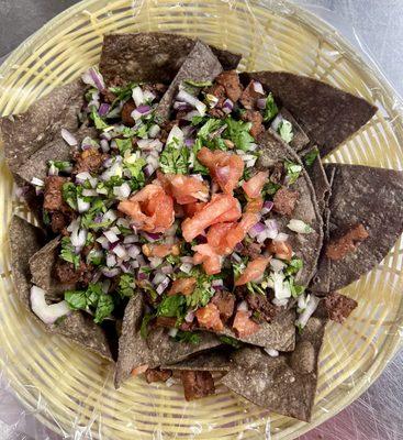 Blue chilaquiles