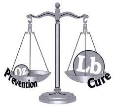 An ounce of prevention equals a pound of cure