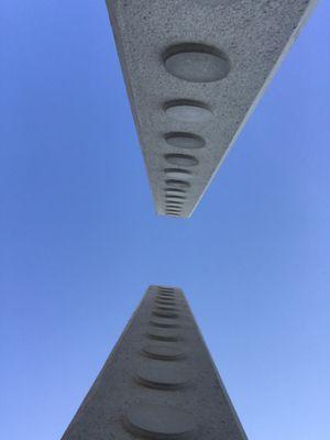 A sky view of the JFK Memorial