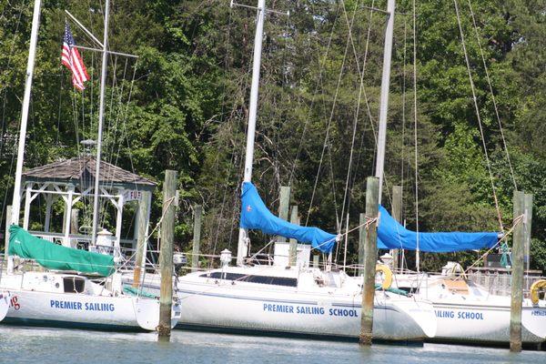 Some of the fleet at Premier Sailing