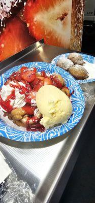 Large Funnel Cake and Deep Fried Oreos