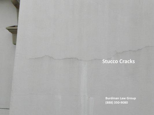 Stucco Cracks Legal Law Attorney Lawyer California Construction Defect Burdman Orange County San Diego