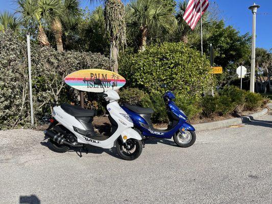 Touring Siesta Key on a scooter is so much fun.