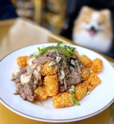 Phở Poutine: Beef Short Rib w/ phở gravy, cheese curds, tater tots | $16 (Must order!)