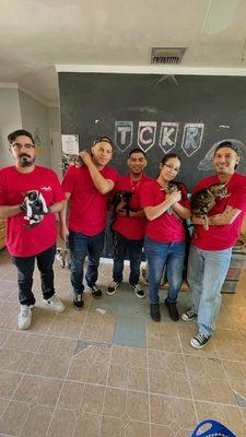 The MOM El Centro team volunteers with Too Cute Kitten Rescue.