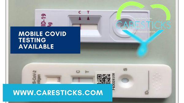 Mobile PCR testing available. Book online www.caresticks.com