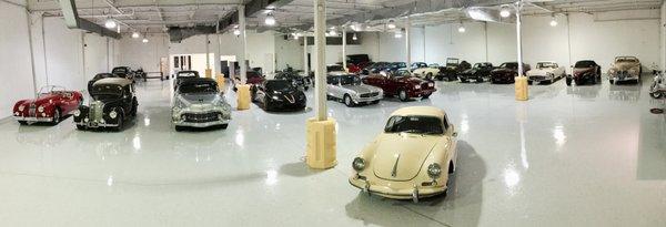 Motorcar Classics sales and storage warehouse.