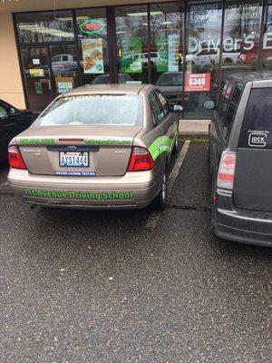 Thank you for owning a driving school and making it difficult for others who abide by the laws to exit there own vehicles.