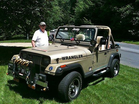 My 1990 Jeep Wrangler (33 years old) serviced excursively by C&A Automotive.