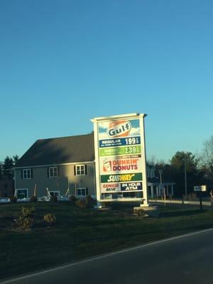 Norfolk Dunkin Donuts -- 242 Dedham Street / Route 1A, Norfolk                Sign