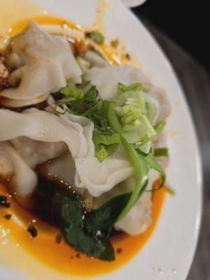 Spicy pork dumplings