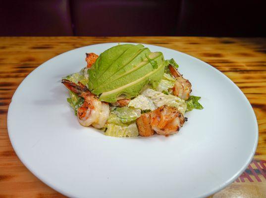 Caesar Salad with Shrimp & Avocado