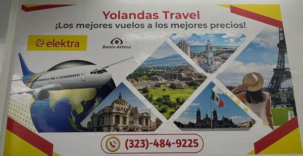 Visitanos en Yolandas Travel Agency  Boletos de Avión y Tours Personalizados.     www.yolandastravelagency.com