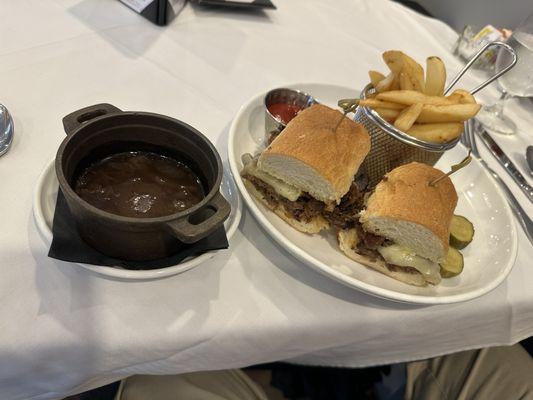 French dip with fries