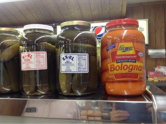 It's a deli!! Get your juicy pickles and pickled rope bologna here.