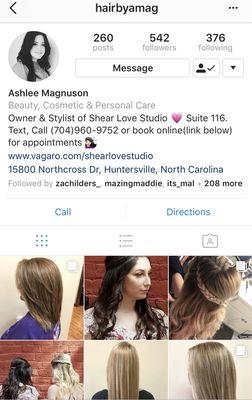 Follow my business Instagram to see more of my portfolio! @HairByAMag