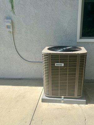 New outdoor heat pump.