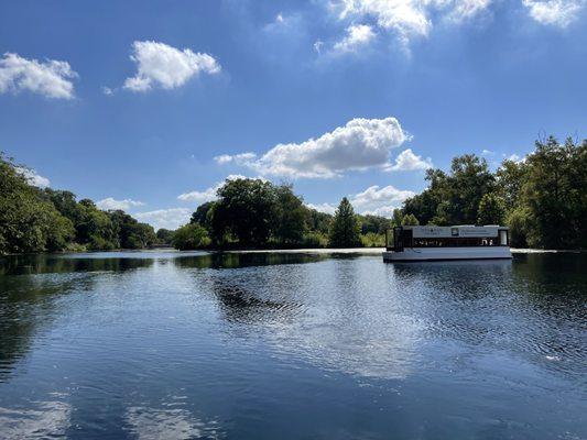 Glass-bottom boat tour on Spring Lake