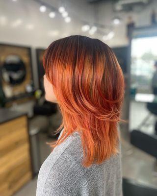 Color pop! Gorgeous color and cut!