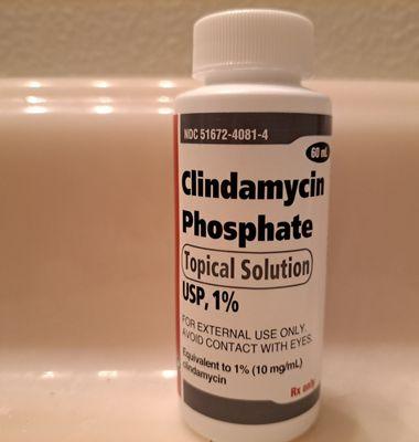 Clidamycin solution Dr. Prescribed, for acne and clean skin. Thank you Kaiser.