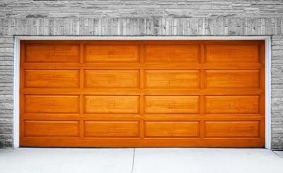 Wooden garage door