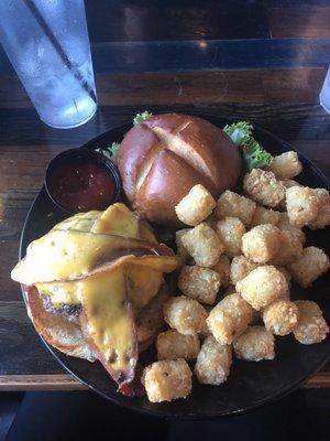 Bacon cheddar Lucy with tots