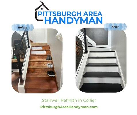 Expert Stairwell Refinishing Services in Collier by Pittsburgh Area Handyman
 
 Get your estimate today!
 
 www.pittsburghareahandyman.com