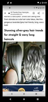 What I wanted to get to at some point(wanted same but in blonde with grey under tones)