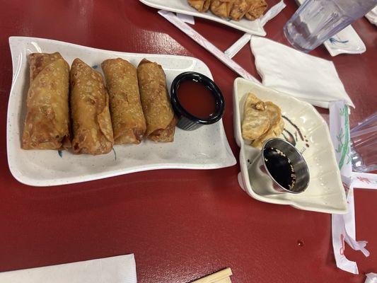 Egg rolls and gyoza