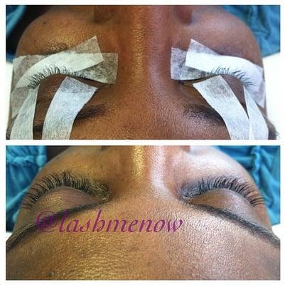 Partial set of Semi Permanent Eyelash Extensions