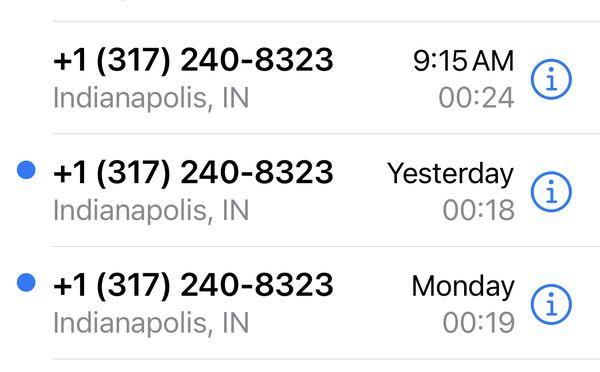 Just a few of the voicemails. The call log is worse.