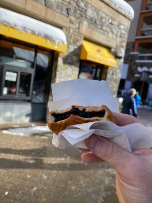 Dark Chocolate Filled waffle ! So good and warm