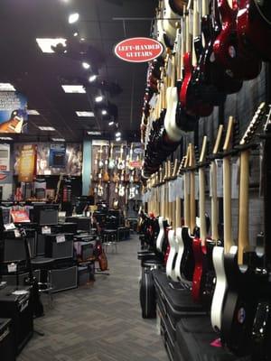 Hundreds of guitars, great drum selection, and all the equipment you'll ever need!