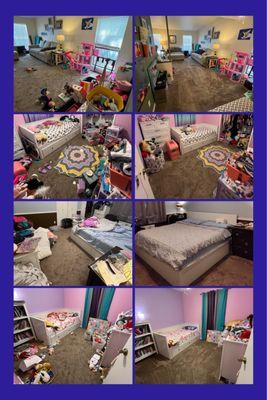 Before and After Home Clean and Declutter