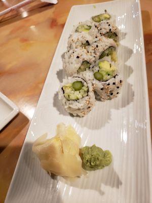 AAC roll (avocado, asparagus,  and cucumber)