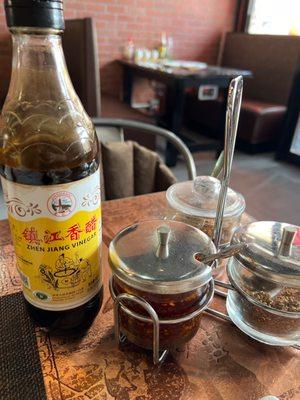 No soy sauce but I would recommend trying these sauces/spices first at the very least. Really good dumpling sauce.