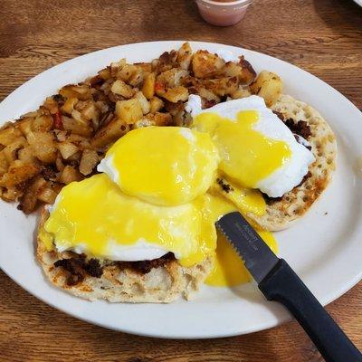 Mexican Chorizo Eggs Benedict